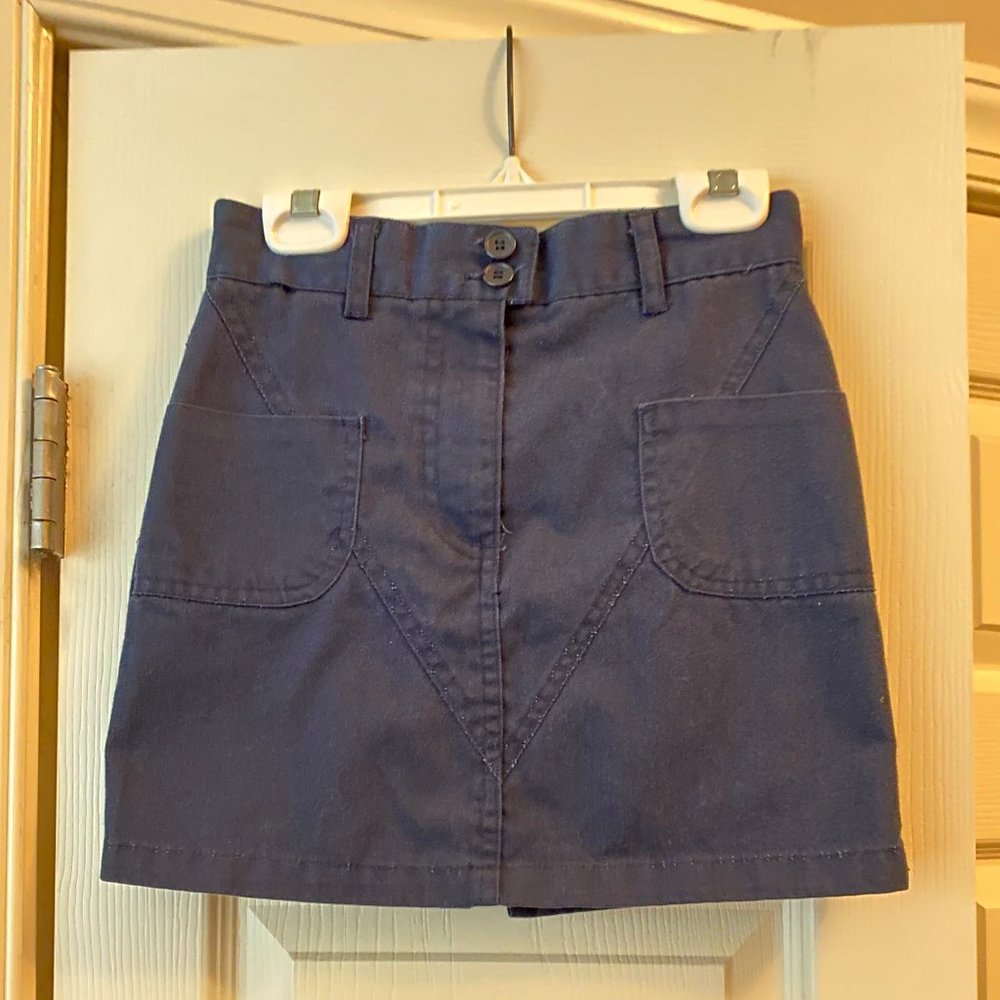 Navy Girls Uniform Skirt Size 6